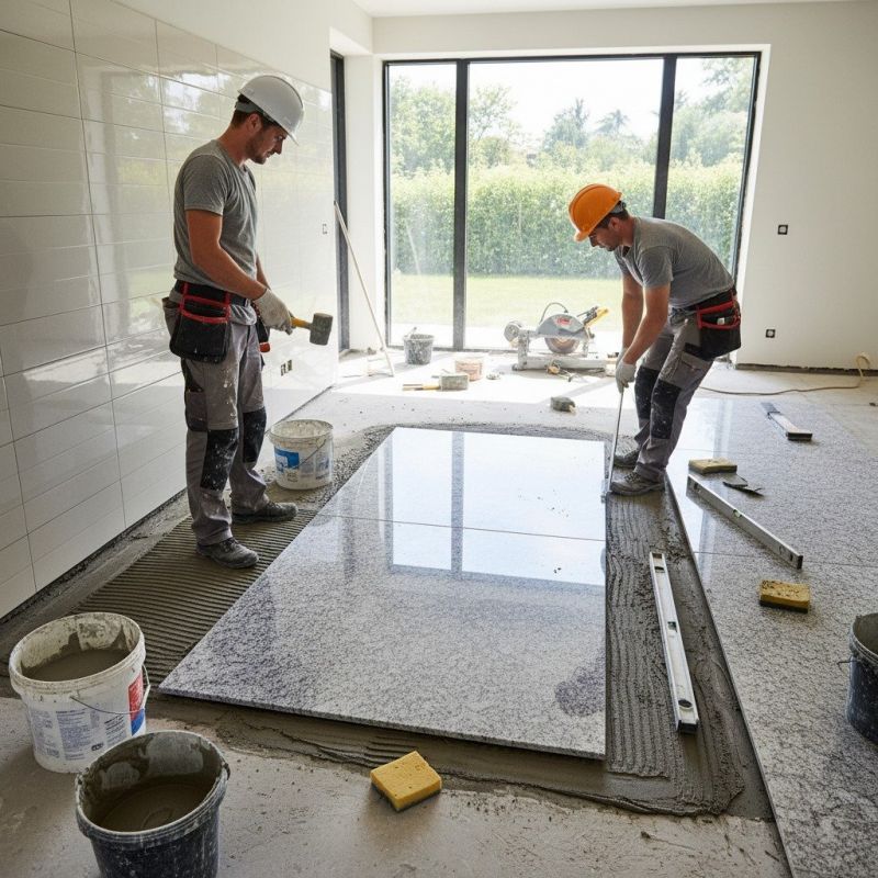 Granite Floor Installation detail